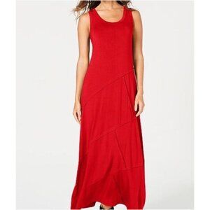 Catherines Red Sleeveless Tank Maxi Dress Size 14/16W Sleeveless Soft‎ Knit Plus
